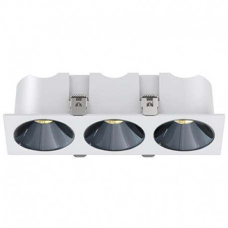 Spot Led Encastr Triple Carr Blanc W Couleurs Au Choix Miror