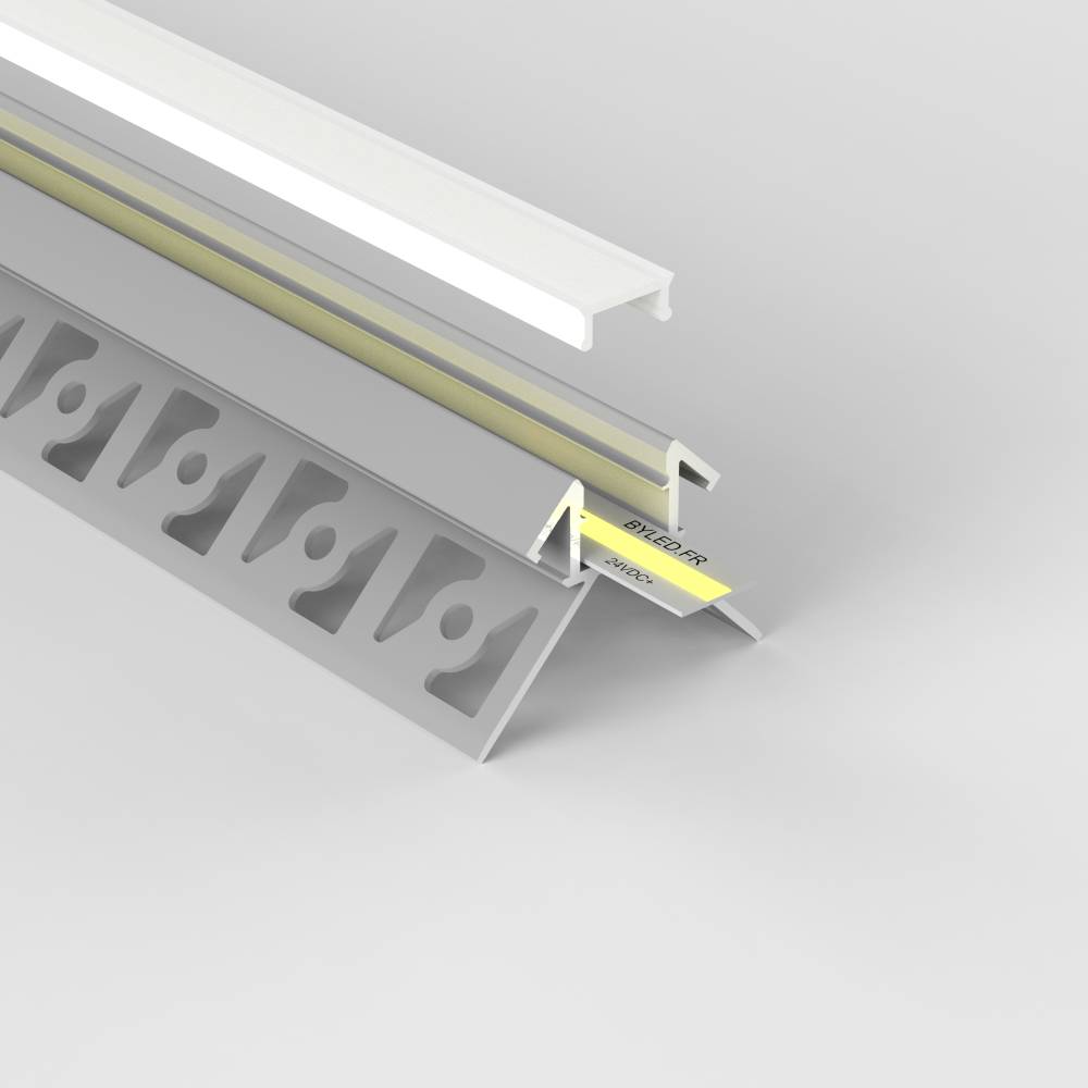 Profilé d'angle pour ruban LED en aluminium pour intérieur - ®