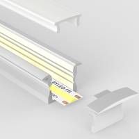 Cache de finition aluminium pour profilé LED spécial corniche