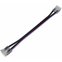 Jonction câblée pour ruban LED COB RGBW IP20 12mm sans soudure "Clipx"