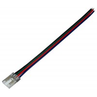 Connecteur d'alimentation pour ruban LED COB RGB IP20 10mm sans soudure "Clipx"