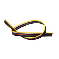 Câble pour ruban RGBCCT (rouge, vert, bleu, jaune, blanc et commun) (au mètre)
