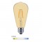 Pack de 20 ampoules LED à filament Edison - Ambrées – 6W - E27 - Dimmables - ST64