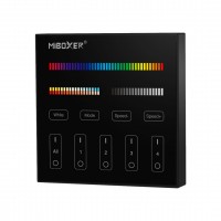 Télécommande murale RGB+CCT 4 zones - MiBoxer B4 - Noir