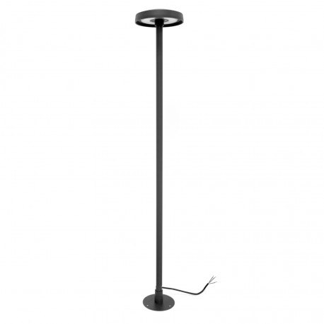 Borne LED extra fine d'extérieur à tête bombée - 23W - 200 cm - noir - Haalö