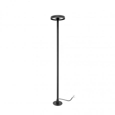 Borne LED extra fine d'extérieur à tête bombée - 7W - 100 cm - noir - Haalö