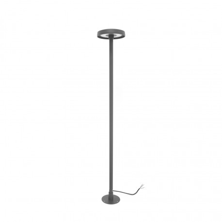 Borne LED extra fine d'extérieur à tête bombée - 7W - 100 cm - anthracite - Haalö