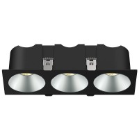 Spot LED encastré carré noir 21W, couleurs au choix - Miror