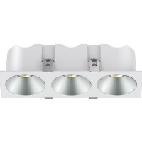 Spot LED encastré triple carré blanc 30W, couleurs au choix - Miror