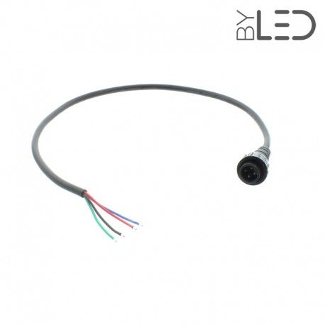 Câble LED étanche IP67 avec douille ignifuge intégrée, E27 500cm