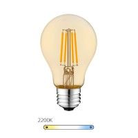 Ampoule E27 verre filament LED blanc chaud 2200K 4W Longueur 142 mm
