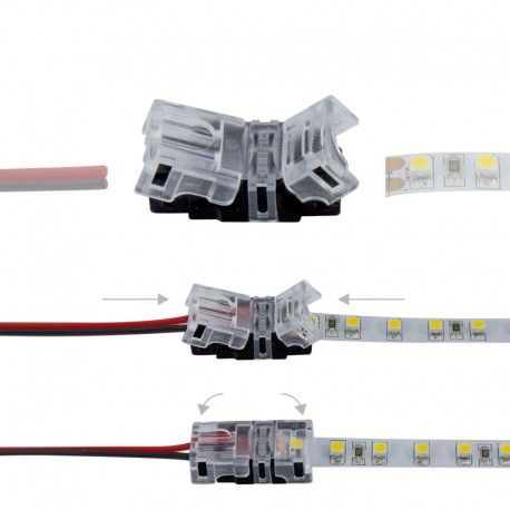 Connecteur de bande lumineuse LED USB ou DC à 2 broches 8mm 10mm, connecteur  rapide sans soudure Applicable au bricolage 5 - DC5V