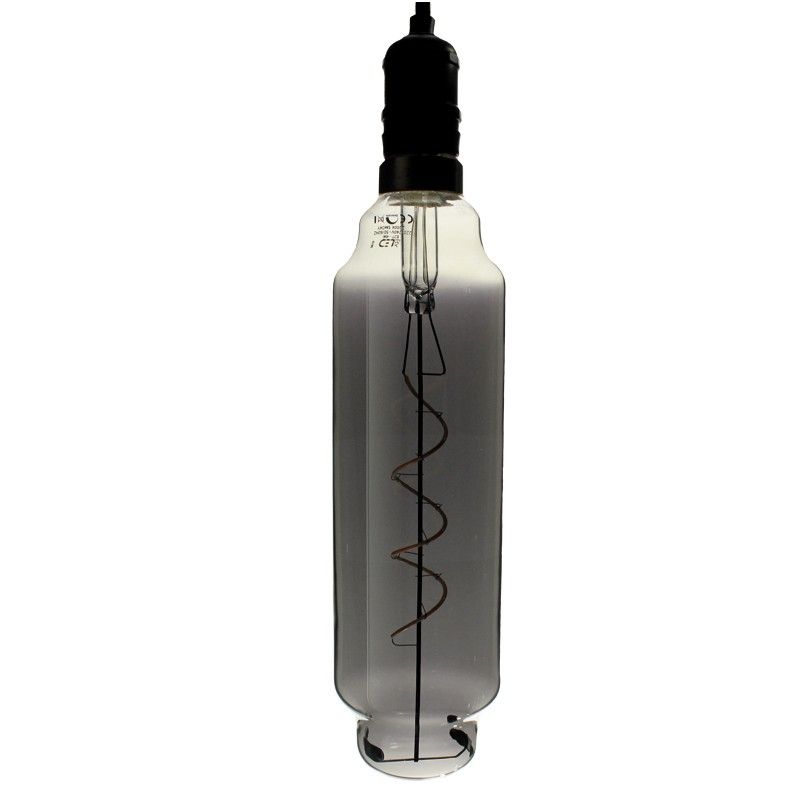 Ampoule vintage filament spirale cylindre ambrée 3W E27 2200k