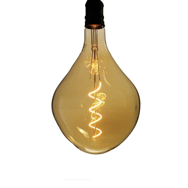 Ampoule vintage E27 A60 4W filament LED blanc chaud 2200k ambrée