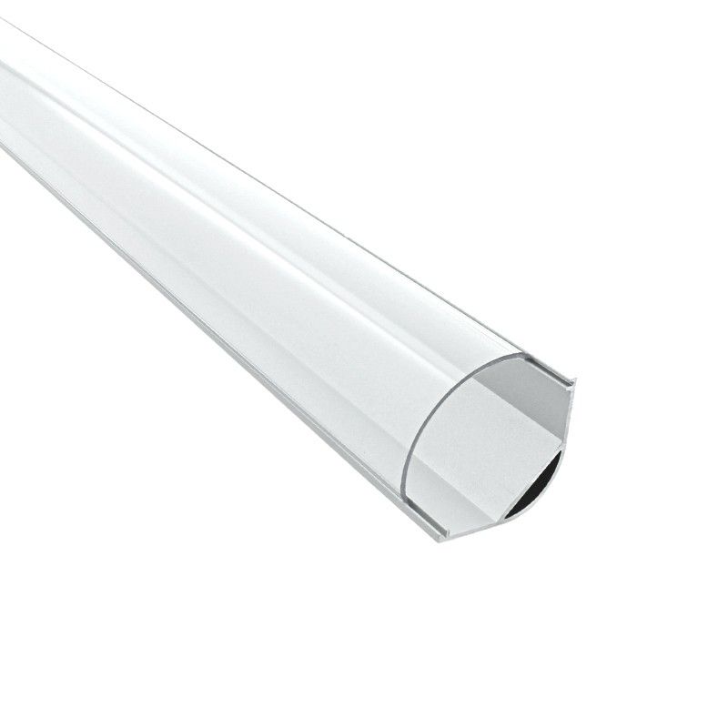 10x1m Profilé Aluminium LED Angle Anodisé Diffuseur laiteux pour Ruban  Bande LED Couvercle Blanc Opaque Forme en U - argent