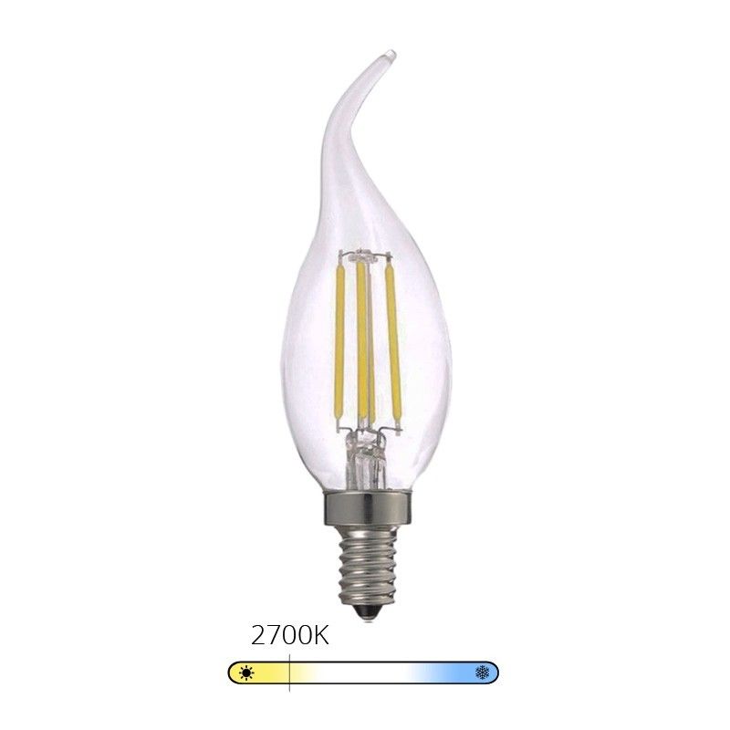 Ampoule LED petite flamme douille E14, 3W 230V, blanc neutre à 3