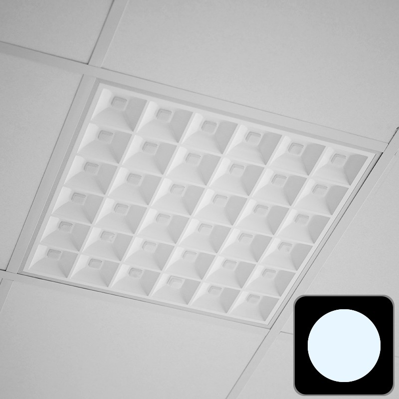 Dalles LED 600x600 à encastrer ou suspendre - Blanc jour - ®