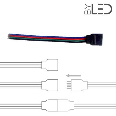 Connecteur ruban LED RGB 4 broches mâle et femelle - ®