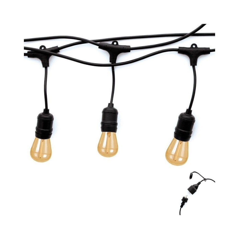 Guirlande guinguette 10m abat-jours Playa + 8 ampoules LED au choix -  ®