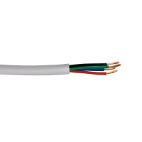 Câble gainé blanc RGB 0,78mm² (au mètre)