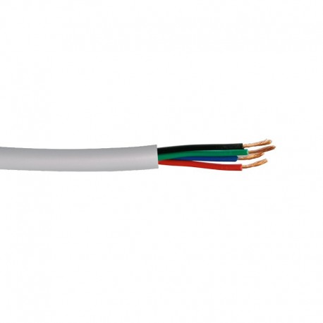 Câble gainé blanc RGB 0,78mm² (au mètre)